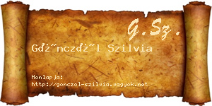 Gönczöl Szilvia névjegykártya