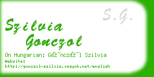 szilvia gonczol business card